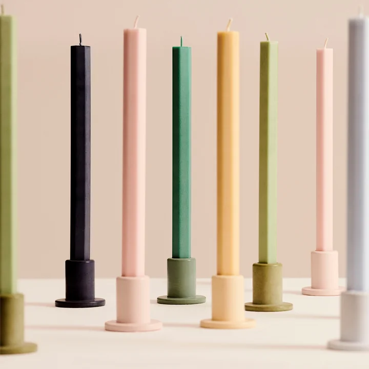 Hexagon Staafkaarsen H 24 cm vanaf HAY