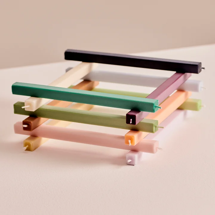 Square Staafkaarsen H 24 cm vanaf HAY