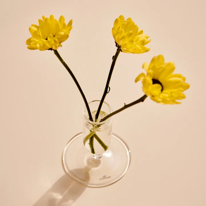 8. Kleine vaas Ø 7 x H 6 cm, helder by HAY