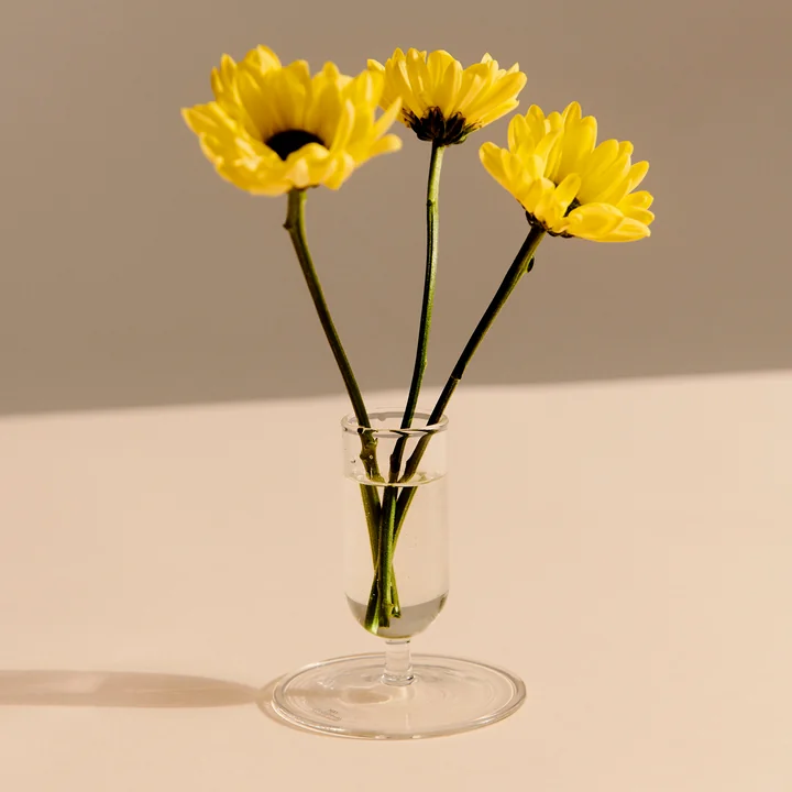 8. Kleine vaas Ø 7 x H 6 cm, helder by HAY