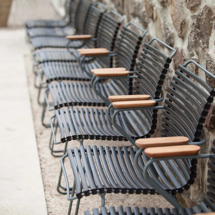 HOUE - CLICK Eetkamerstoel voor buiten met lage rugleuning