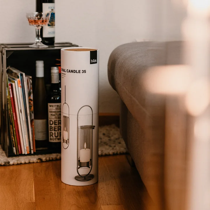 höfats - Ovale kandelaar 35, zilver