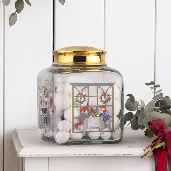 Holmegaard - Kerstbiscuitpot 2024, h 16 cm, veelkleurig