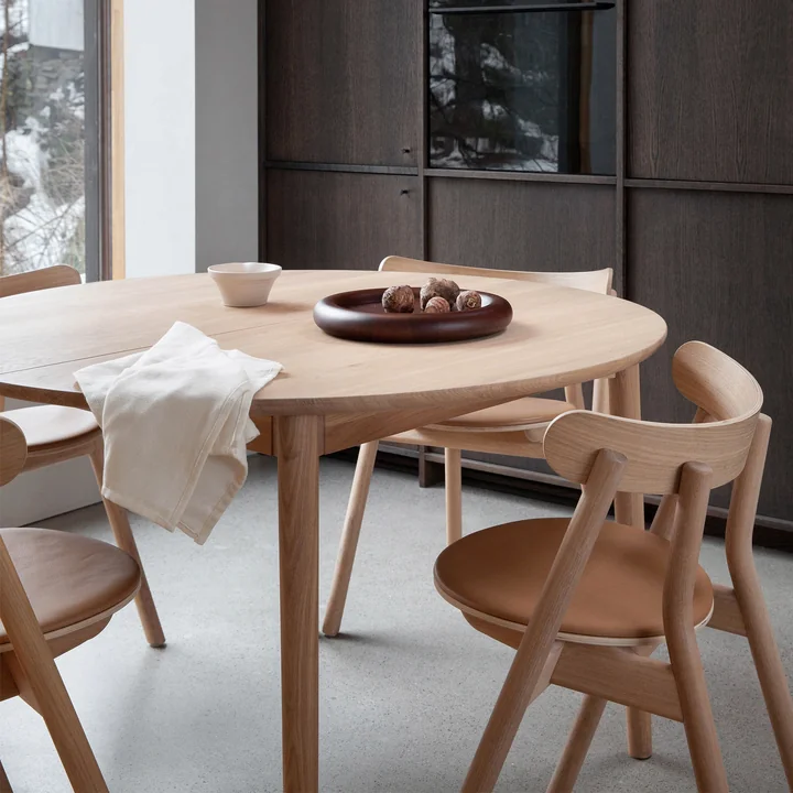 Northern - Expand Eettafel Ø 120 cm, geolied eiken