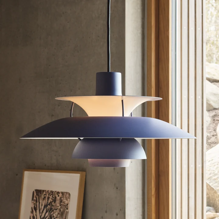 Louis Poulsen - PH 5 hanglamp, monochroom dusty indigo