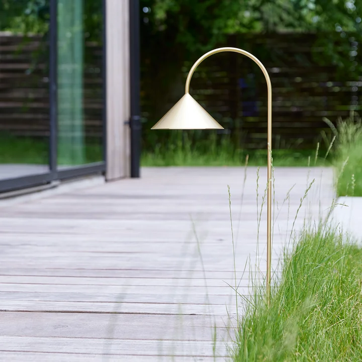 Frandsen - Grasp LED oplaadbare buitenlamp met grondspies, messing