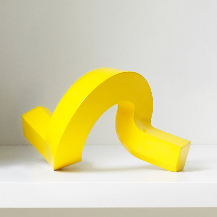 Crooked Kandelaar, geel van Normann Copenhagen