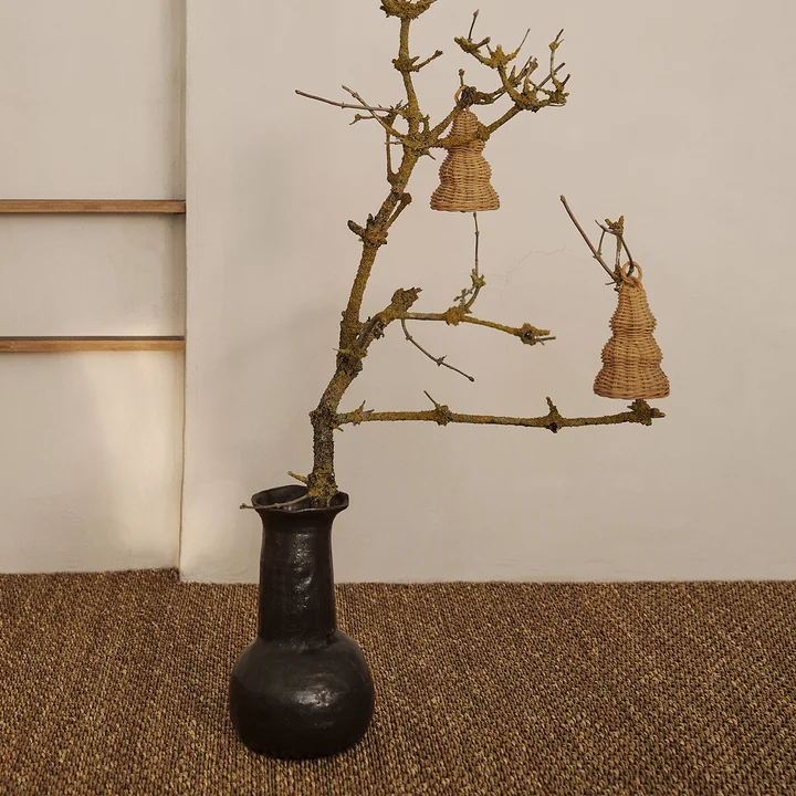 Gevlochten bel kerstballen, naturel (set van 2) by Ferm Living