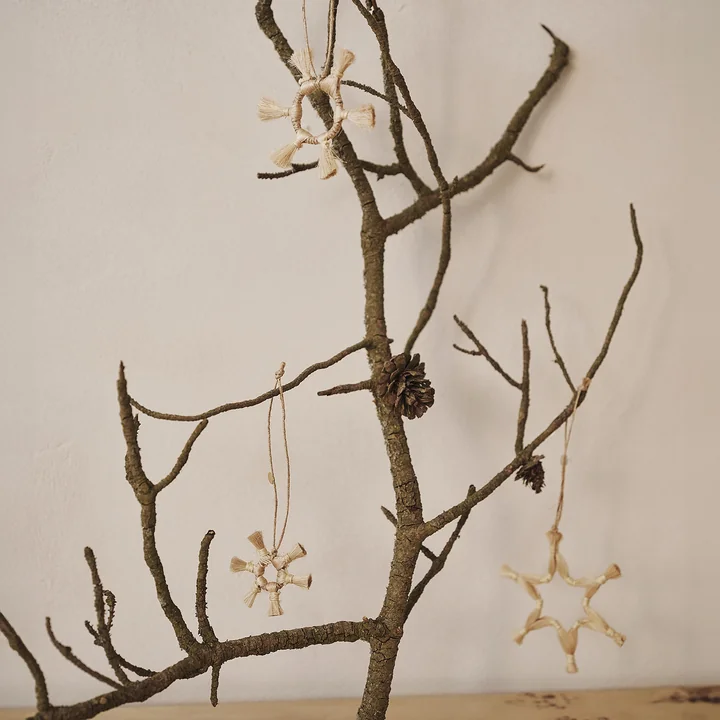 Jute sterren, naturel (set van 3) van Ferm Living