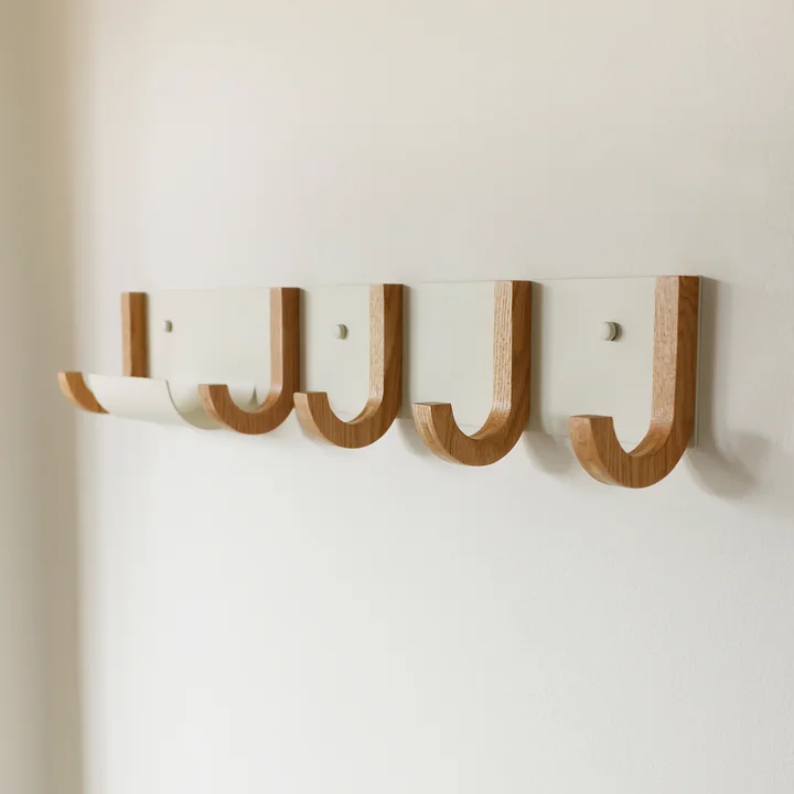 Jay kledingkast, L 70 cm, crèmewit / eiken naturel van Design Letters