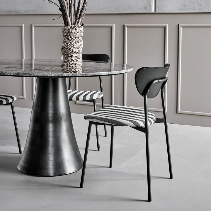 House Doctor - Must Stuhl 51,5 x 46 x 80 cm, zwart / gebroken wit