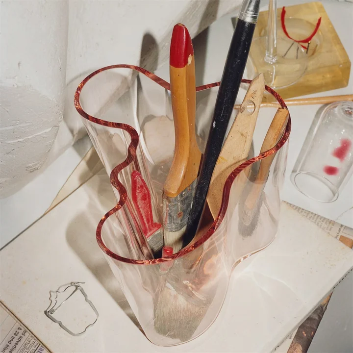 Iittala - Aalto Vaas Savoy, H 16 cm, zalmroze