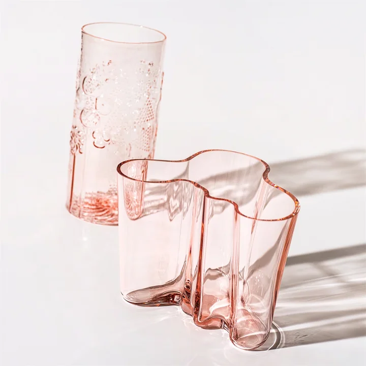 Iittala - Aalto Vaas Savoy, H 16 cm, zalmroze