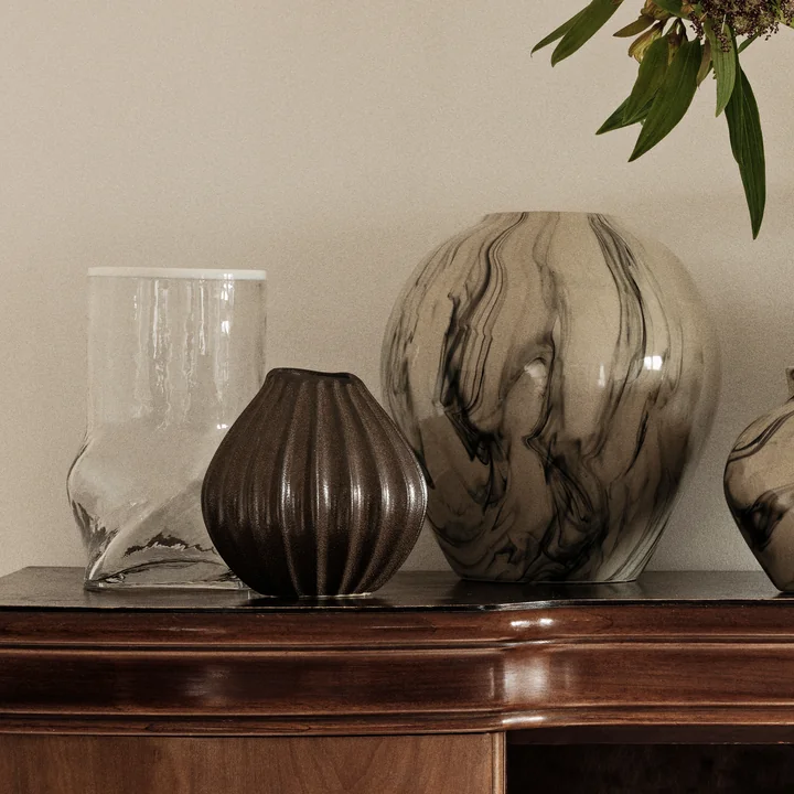 Broste Copenhagen Ellen - Vaas, H 22 cm, wit