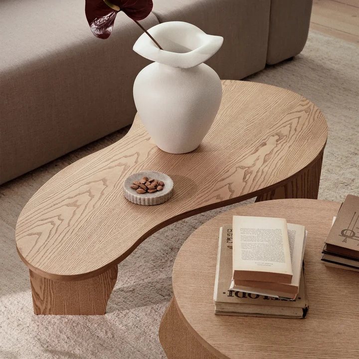 Brook tafel, L, geolied essenfineer, naturel door Broste Copenhagen