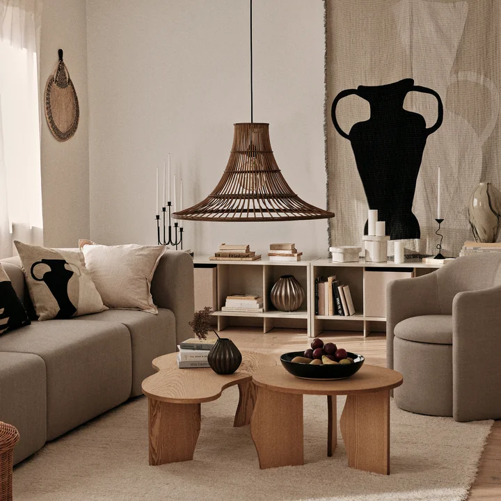 Ciba lampenkap, Ø 70 cm x H 40 cm, bruin van Broste Copenhagen