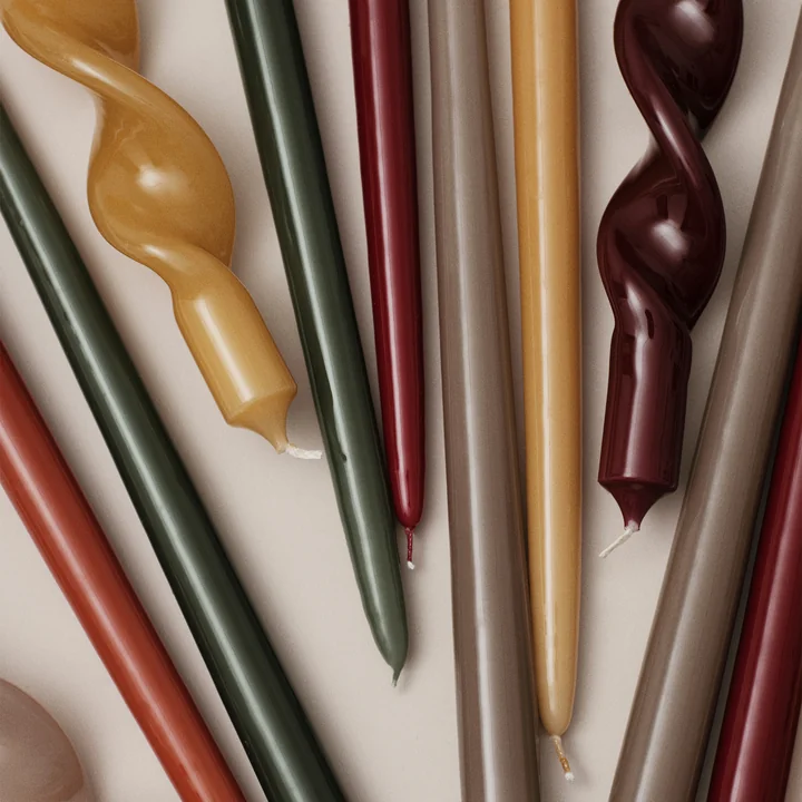 2. Gladde kaars, Ø 2 cm x H 38 cm van Broste Copenhagen