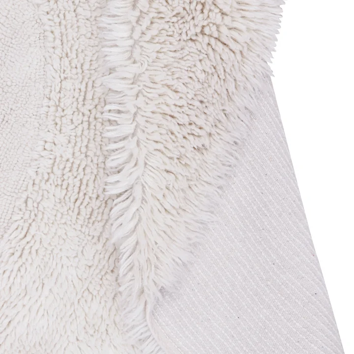 Lorena Canals Arctic Circle wollen vloerkleed van in schaapswit