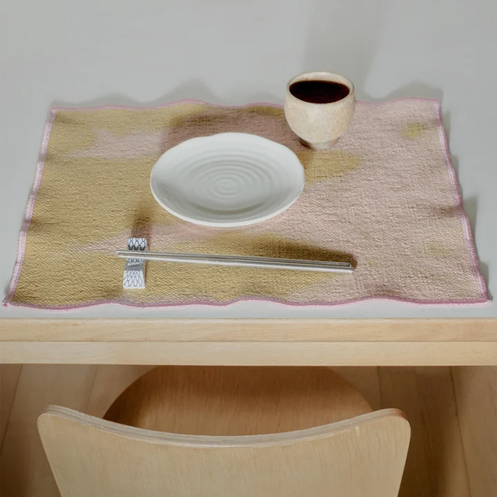 Placemat, 35 x 45 cm, perzik marmer van Juslin Maunula