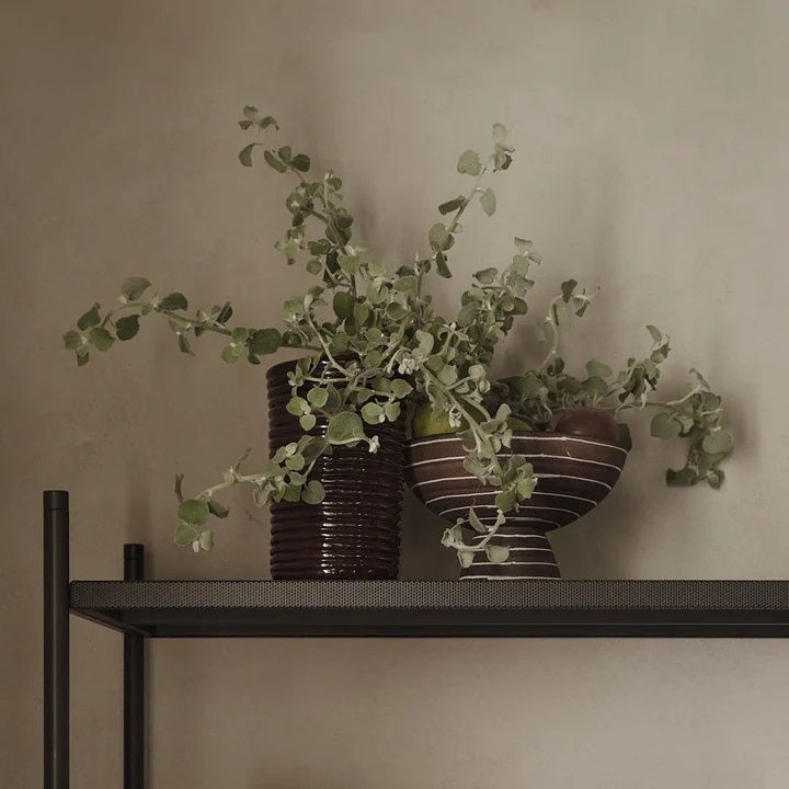 Ferm Living - Brura kom, koffie / wit