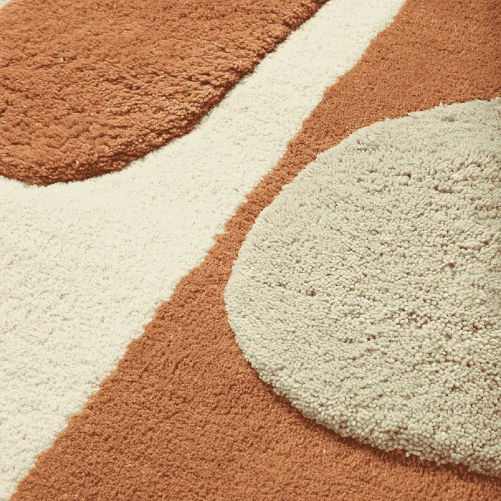 Ferm Living - Bloco getuft vloerkleed, blush / gebroken wit