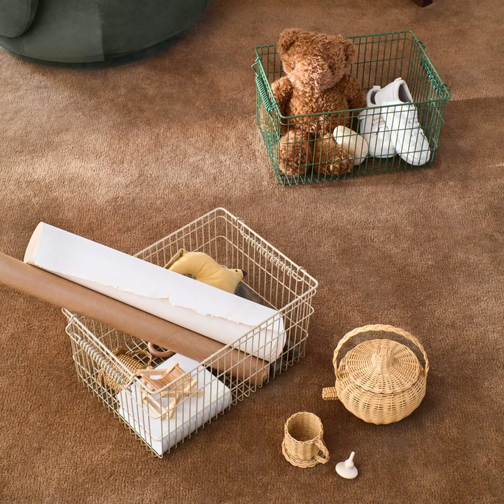 Ferm Living - Cala stapelbare manden, kasjmier en groengroen