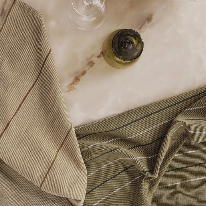 Ferm Living - Ito theedoek, zeewier / vlas (set van 2)