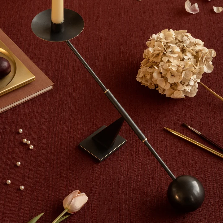 Audo Interconnect - Kandelaar, H 25,5 x L 42,5 cm, bronskleurig messing