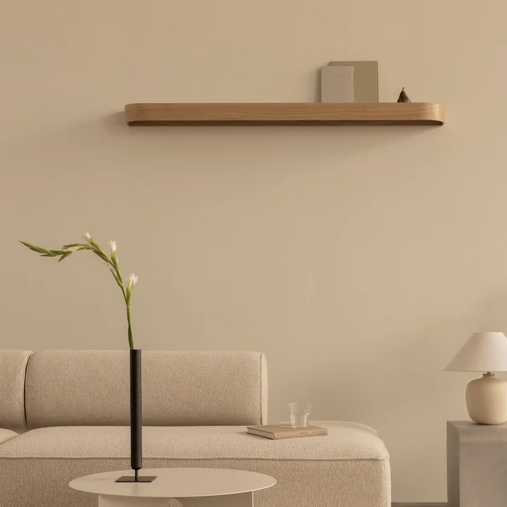 Audo Epoch - Wandkapstok, L 118 cm, eiken naturel / mist