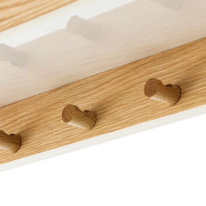 Audo Epoch - Wandplank, L 150 cm, eiken naturel / mist