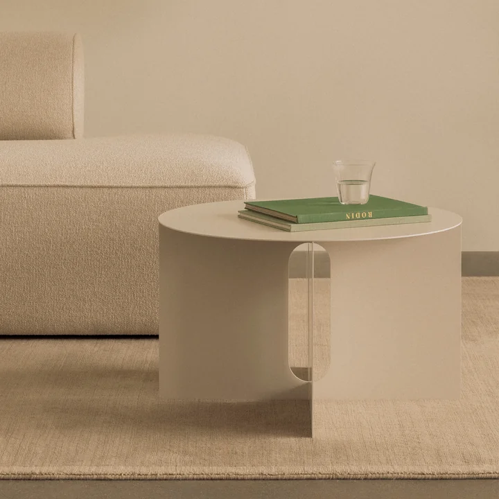 Audo Androgyne - Basis bijzettafel, Ø 63 cm, ivoor