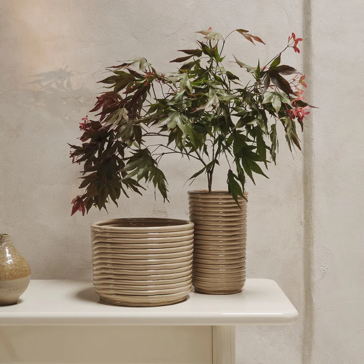 Ferm Living - Corduroy bloempot en vaas, kasjmier