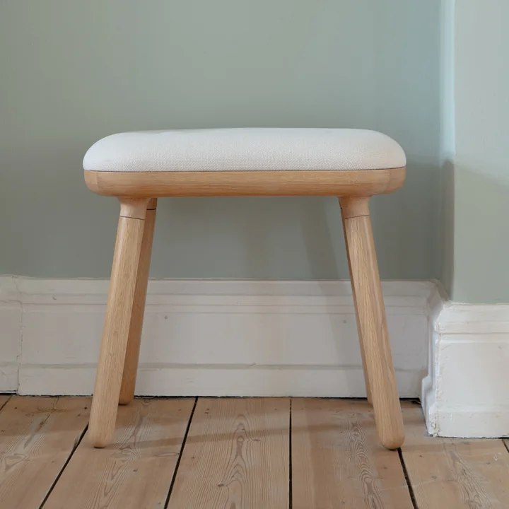 Umage - Paff kruk, h 46.5 cm, eiken / wit zand