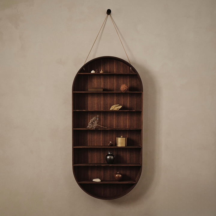 ferm Living - Ovale Dorm wandplank, gerookt eiken