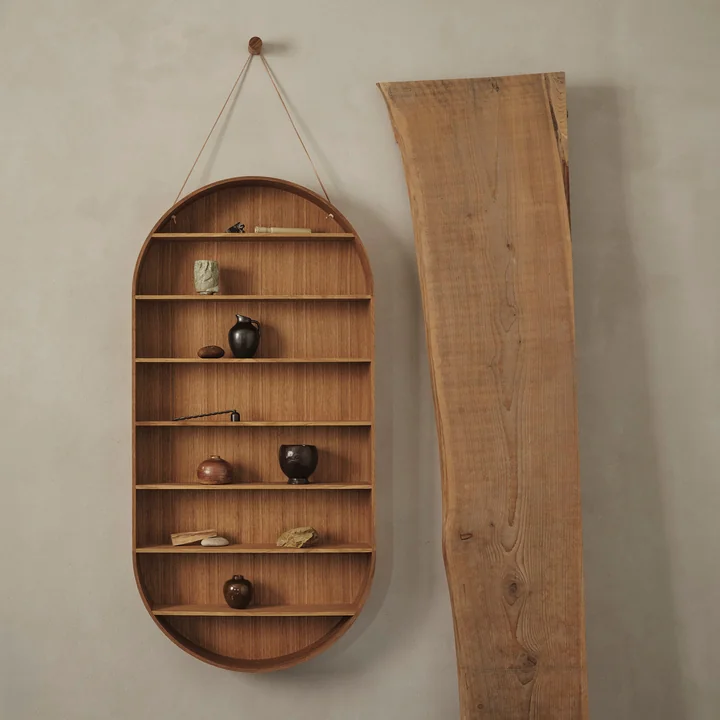 Ferm Living - Ovale Dorm wandplank, geolied eiken