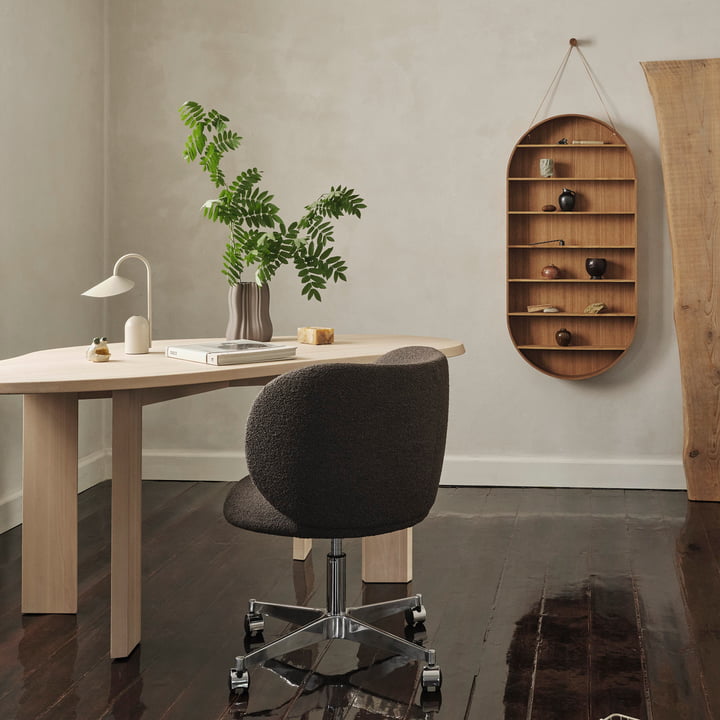 ferm Living - Ovale Dorm wandplank, geolied eiken