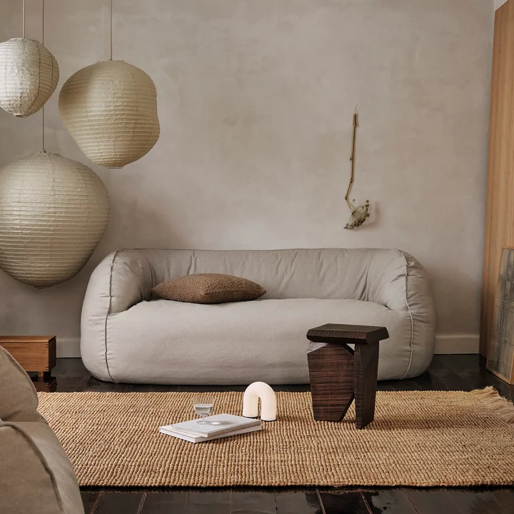 Ferm Living - Nesten 2-zitsbank, Katoen natuur