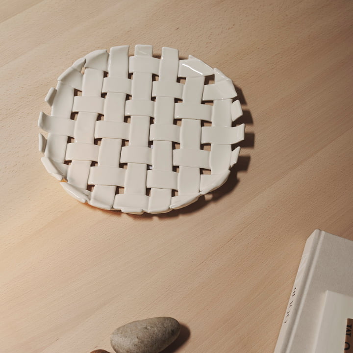 ferm Living - Plait dienblad, gebroken wit