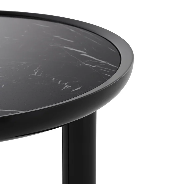 Kartell - K-Top bijzettafel, H 50 cm / Ø 60 cm, zwart Marquina / zwart