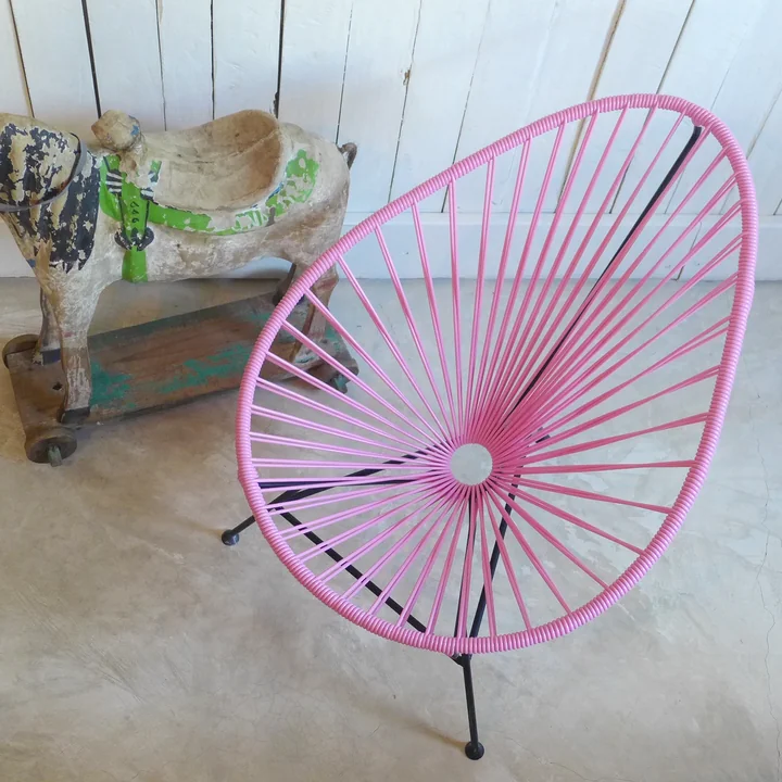 Acapulco Design Acapulco Mini Chair - Kinderen, roze / zwart
