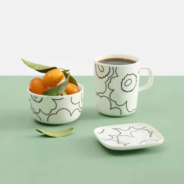 Marimekko - Oiva Piirto Unikko serie wit/zwart-Pre-Winter 2024