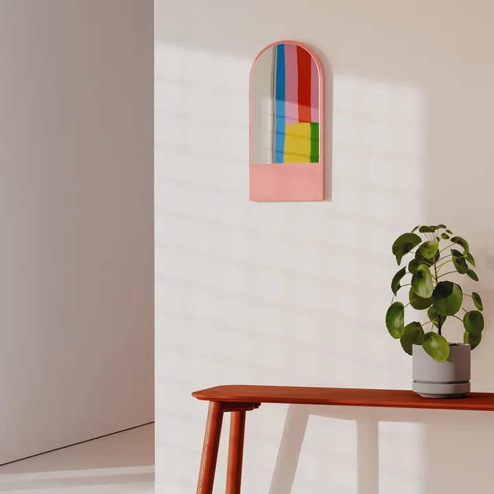 OUT Objekte unserer Tage - Friedrich minispiegel, 28 x 58 cm, zachtroze