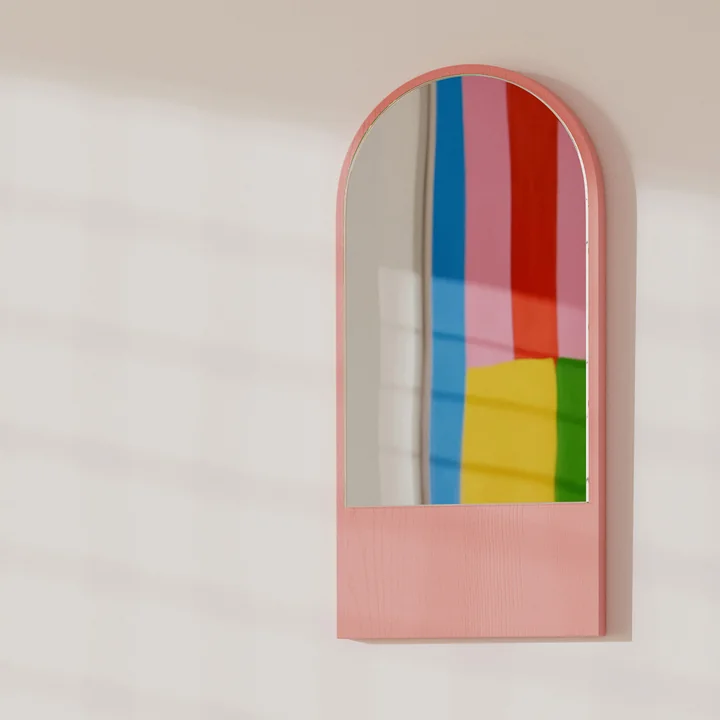 OUT Objekte unserer Tage - Friedrich minispiegel, 28 x 58 cm, zachtroze