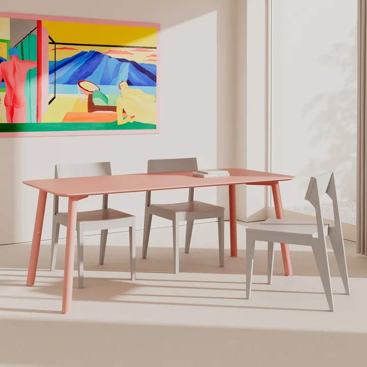 OUT Objekte unserer Tage Meyer Color - Tafel, gelakt essenhout, abrikoos