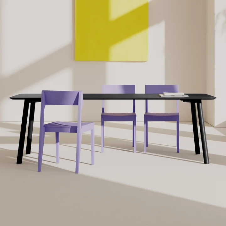 OUT Objekte unserer Tage Meyer Color - Tafel, zwart gelakt essenhout