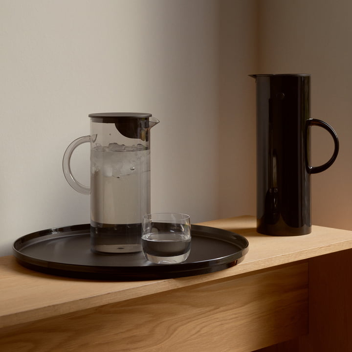 Stelton - EM77 kan met deksel, rook