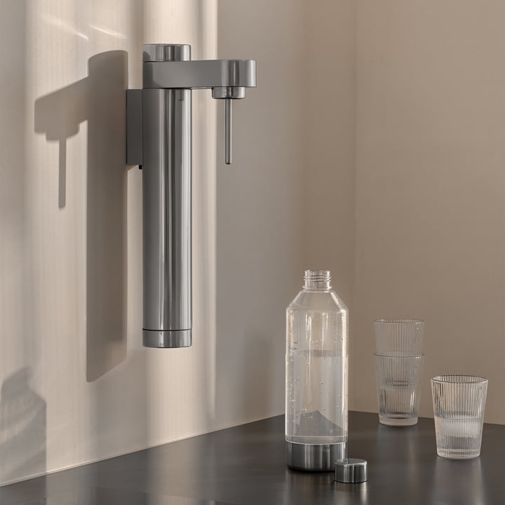 Stelton - Brus waterbubbler, wandmontage staal