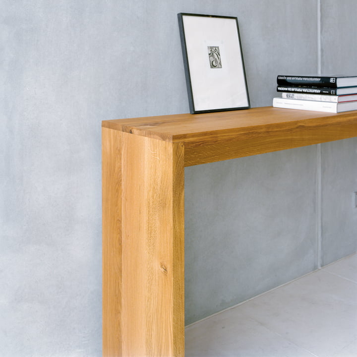 e15 - Alto console 140 x 40 x 85 cm, geolied eiken