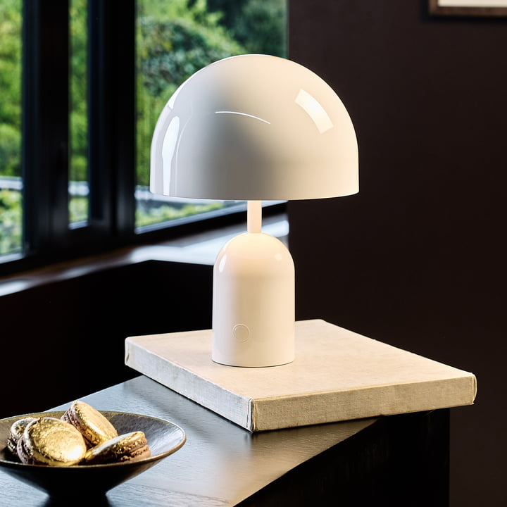 Tom Dixon - Bell LED tafellamp met oplaadbare batterij, wit