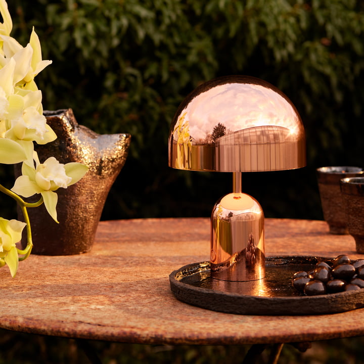 Tom Dixon - Bell LED tafellamp met oplaadbare batterij, koper